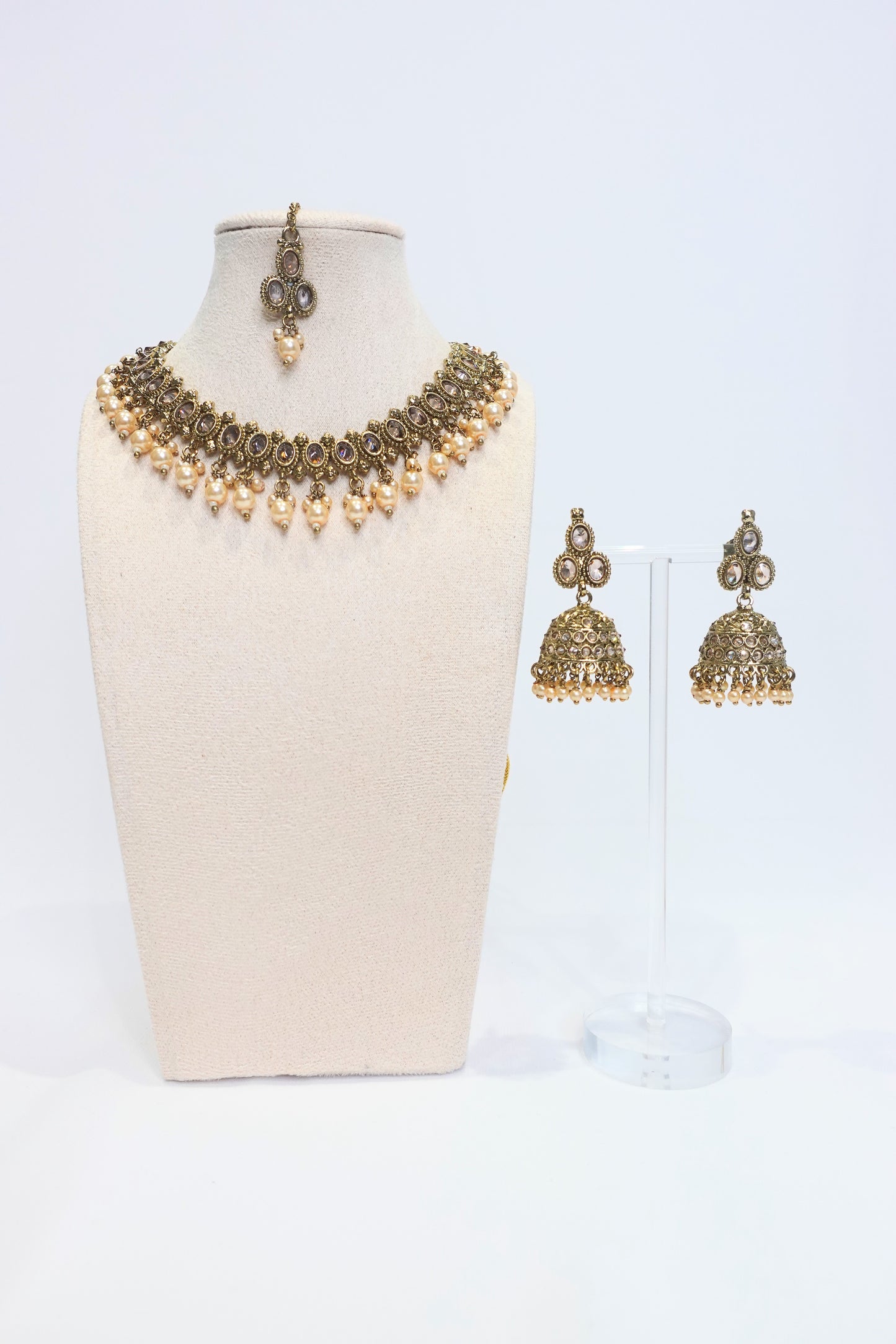 Pearl Kundan Set - 218