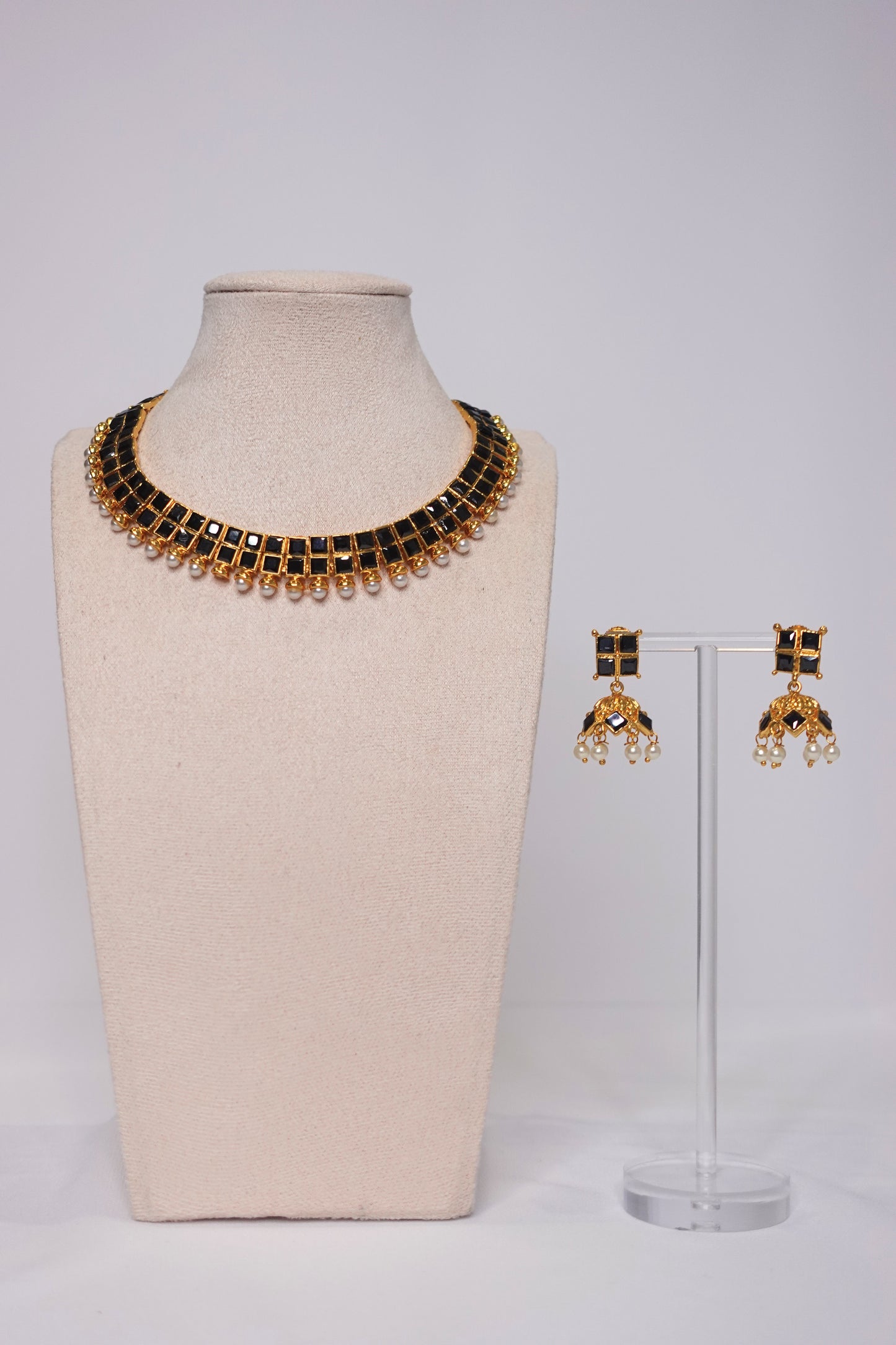 Black Polki Set
