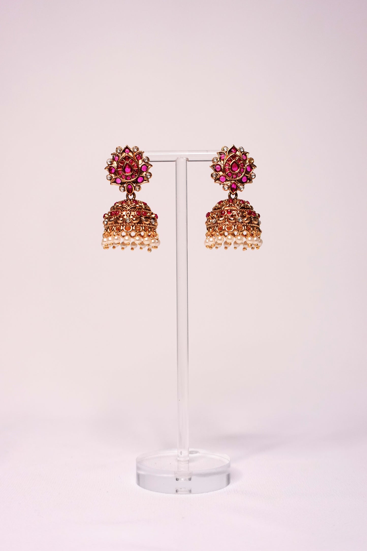 Pink Pearl Jhumka - 03