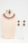 Purple Kundan Set - 206