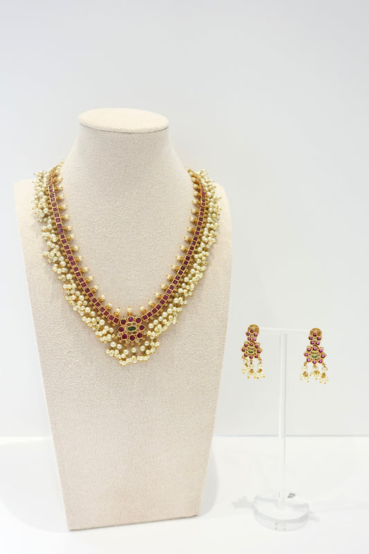 Long Pearl Cluster Set - 60