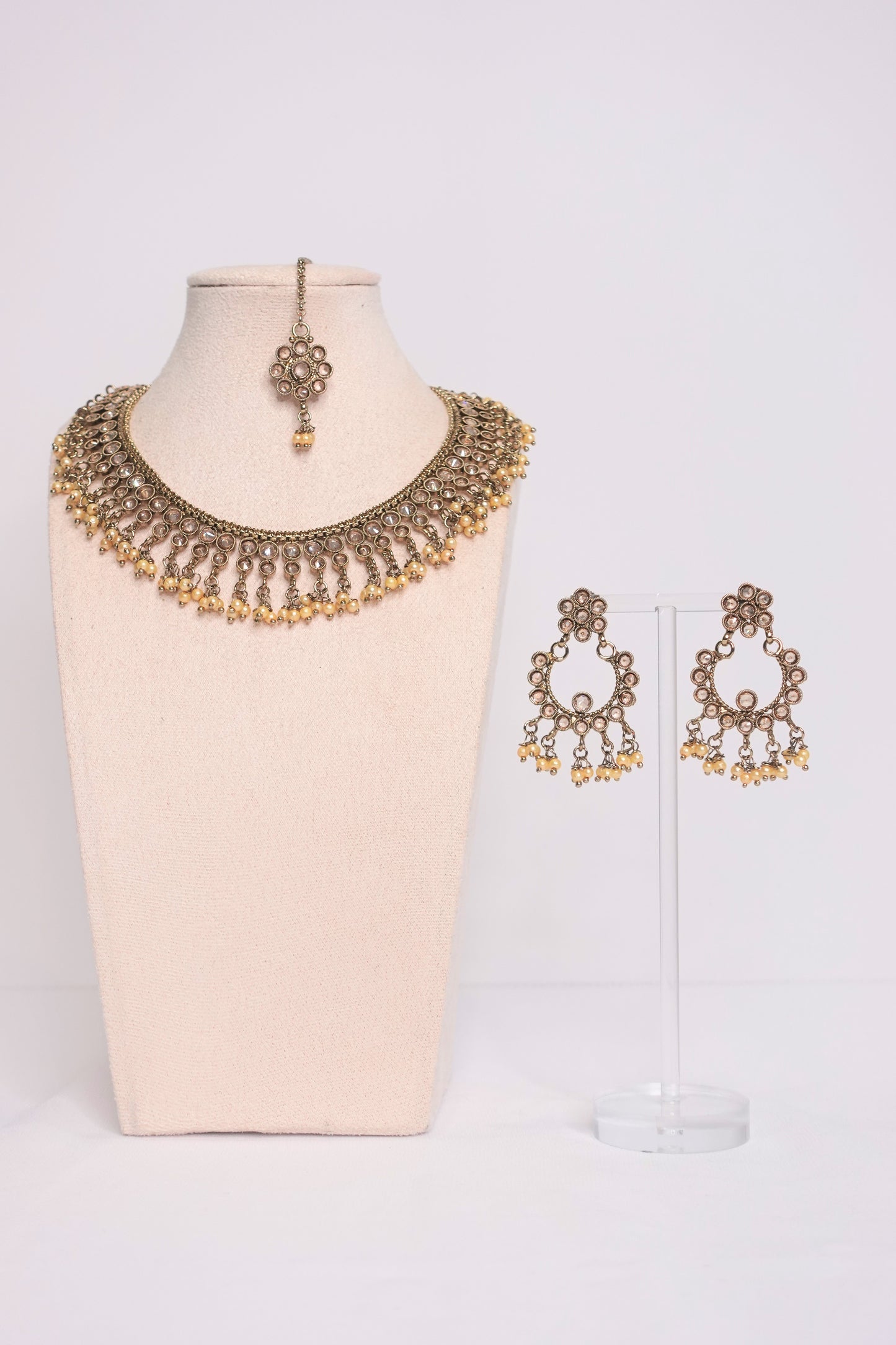 Gold kundan set - 227