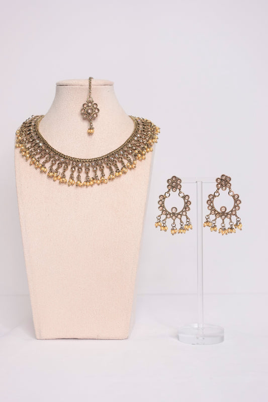 Gold kundan set - 227