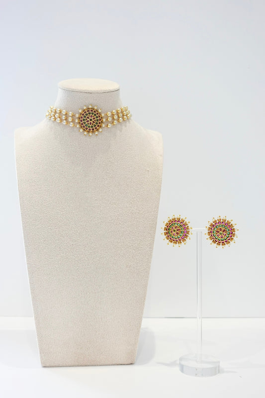 Pearl Choker Set - 85