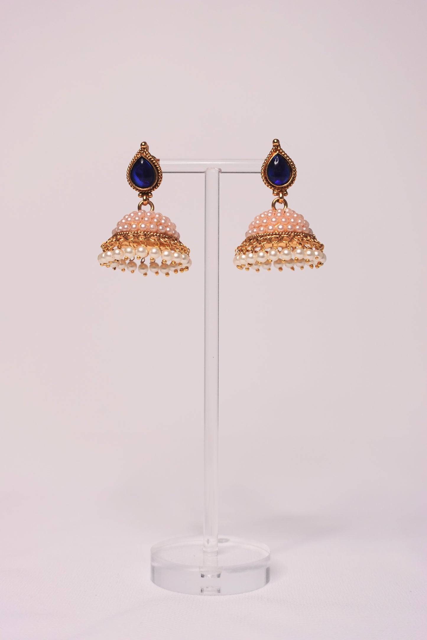 Blue Stone Jhumka - 02