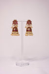 Pink Lotus Jhumka- 04