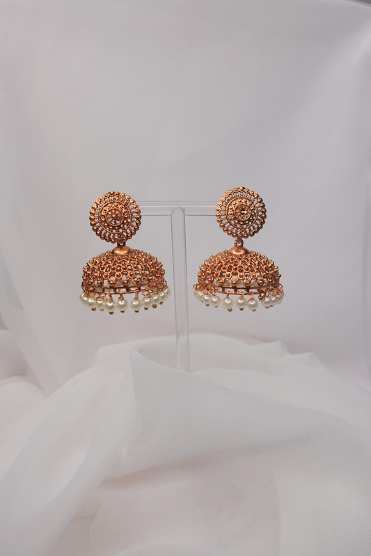 Gold Pearl Earring - 06