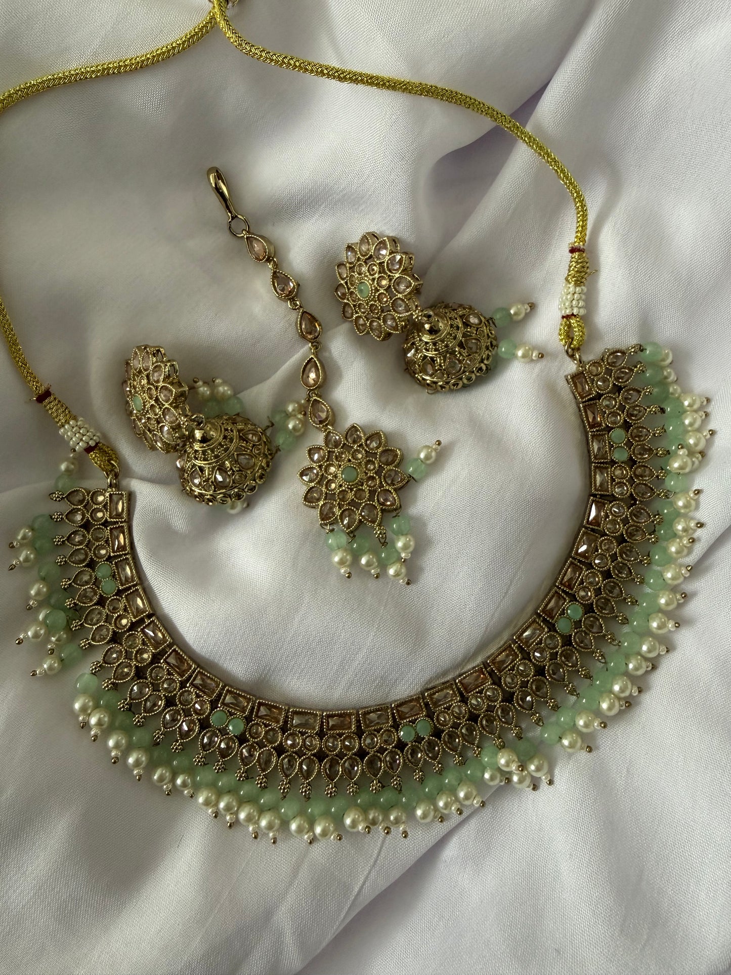 Mint Green Necklace Set - 203