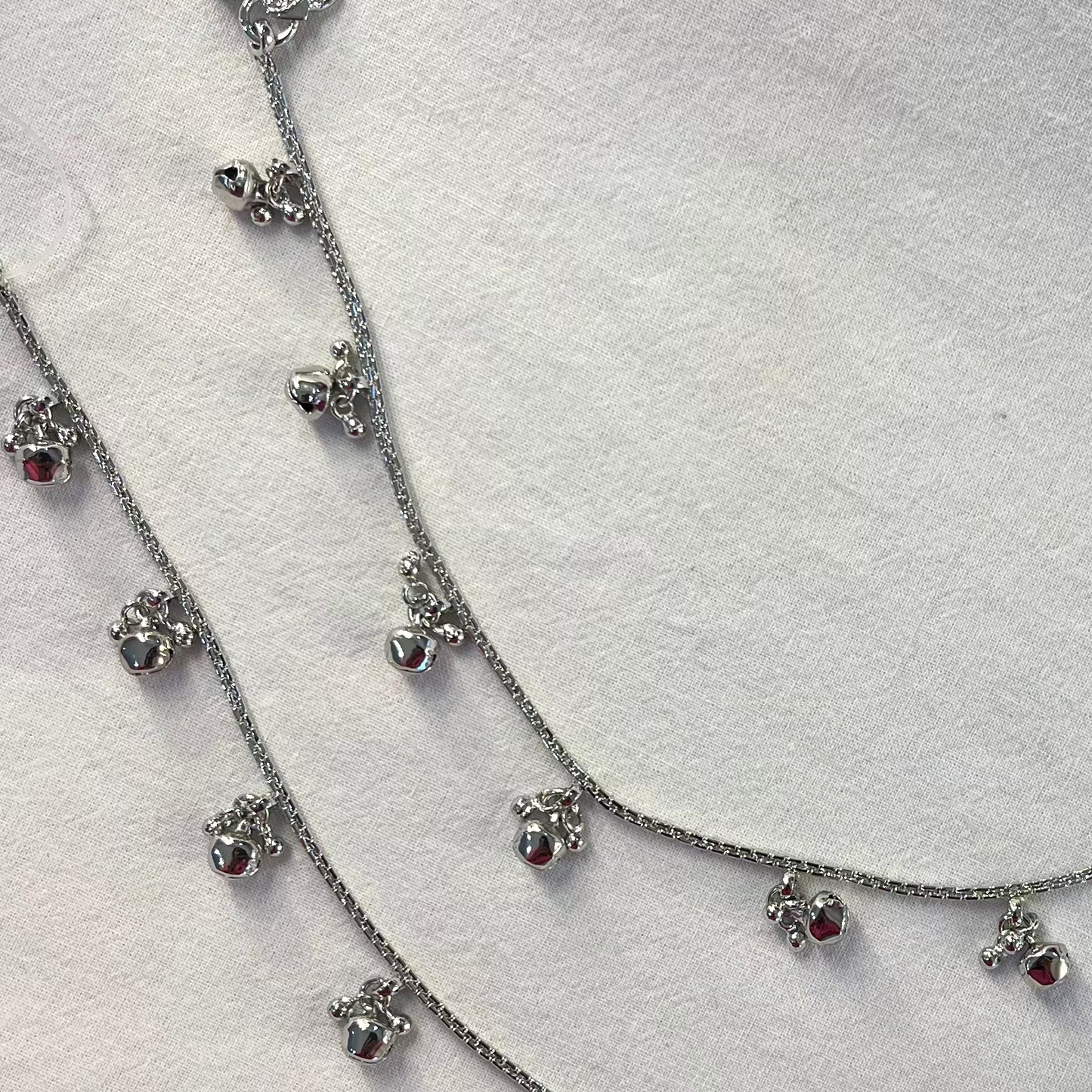 Silver Bell Anklets