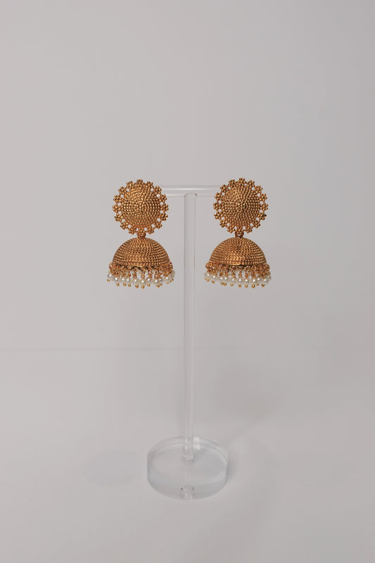 Gold Pearl Earring - 07
