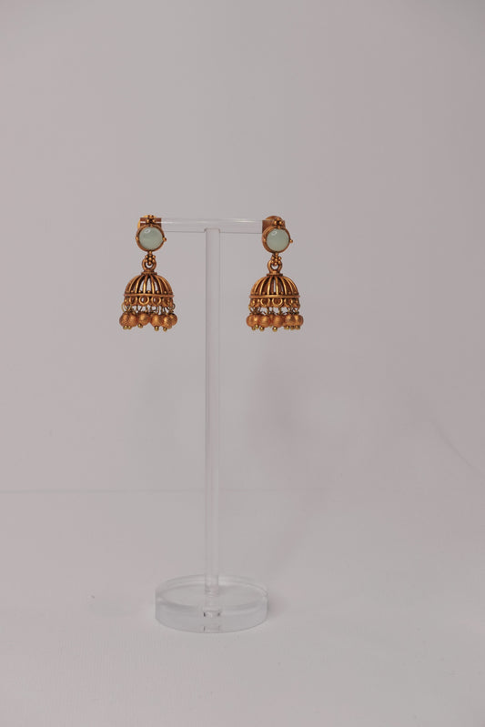 Mint Green Jhumka - 13
