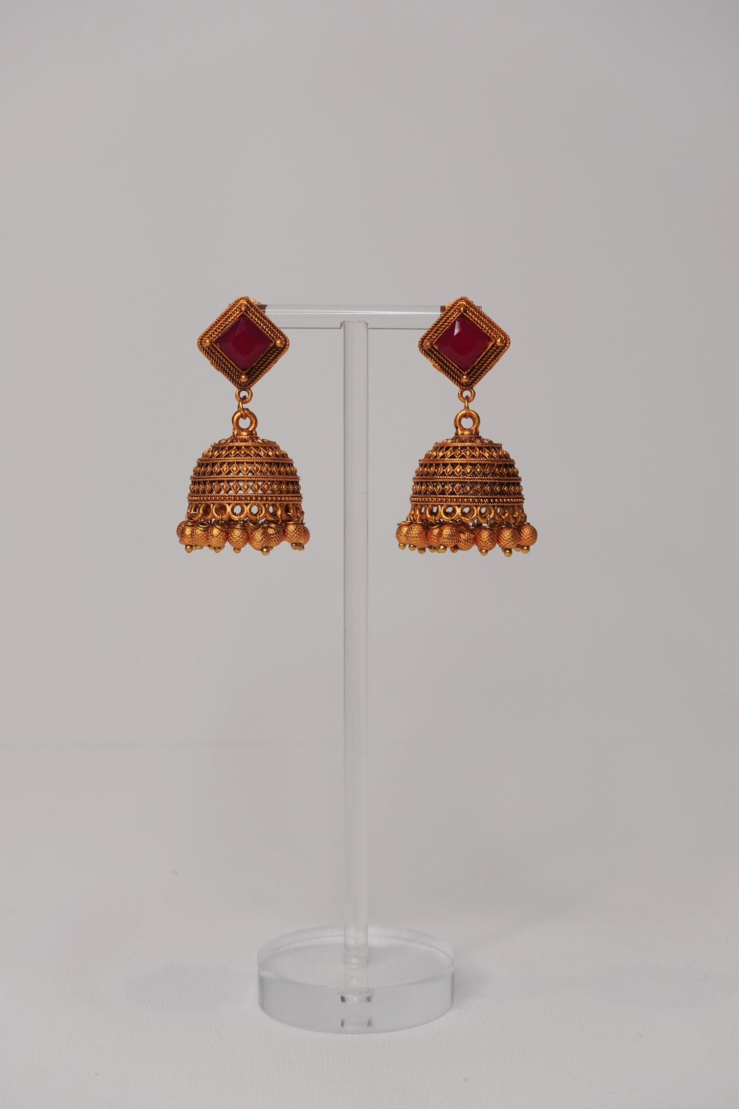 Pink Diamond Jhumka - 12