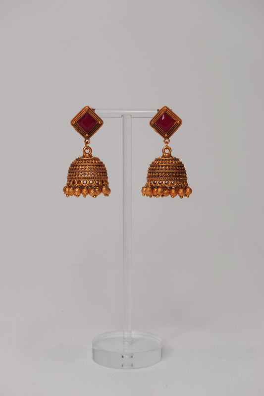 Pink Diamond Jhumka - 12