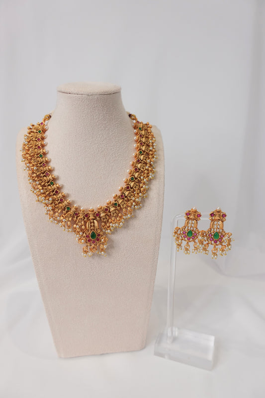 Ruby Emerald Gutta Pusala Set - 142
