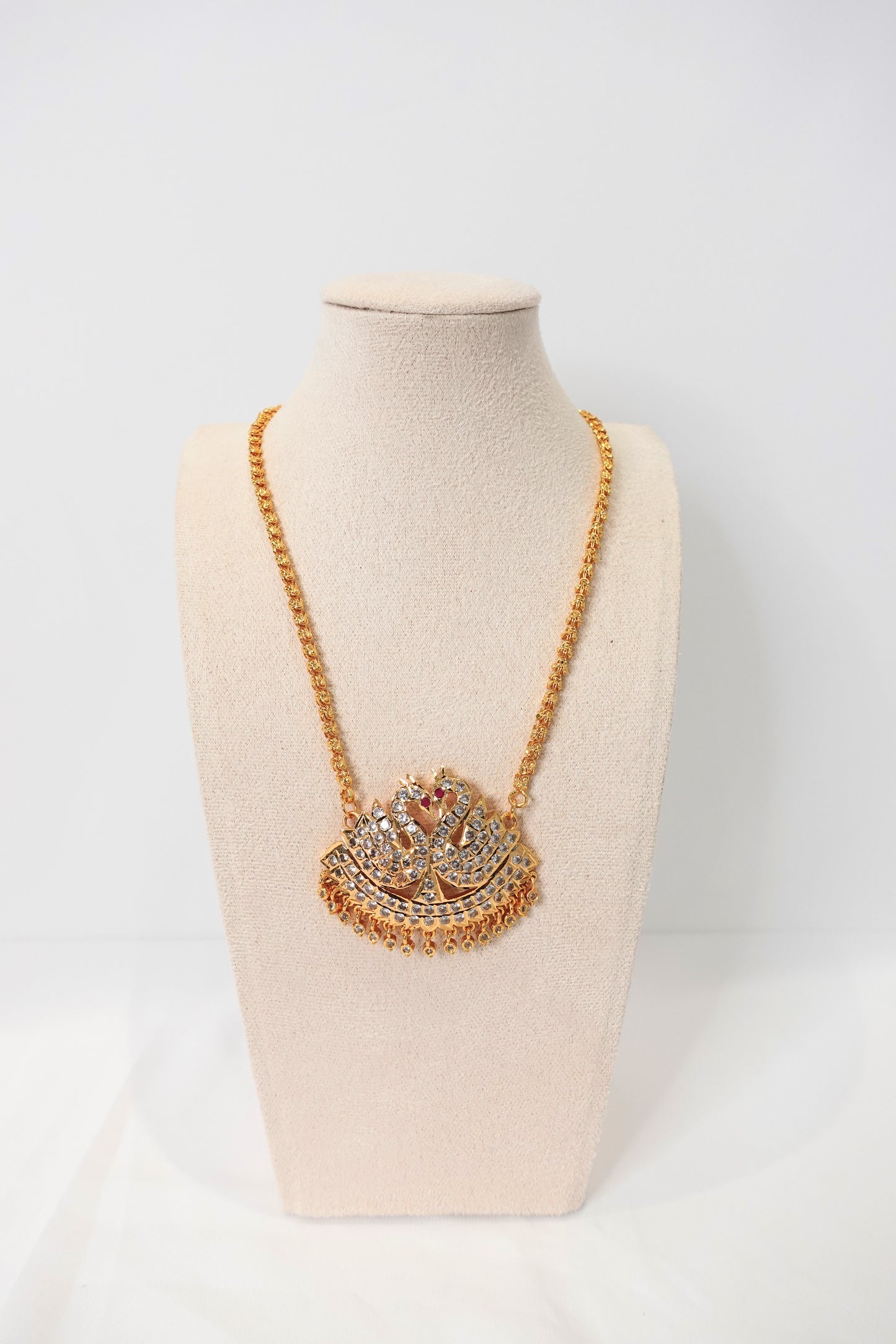 White Ruby Swan Pendant - 101